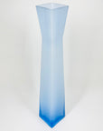 MCM hand made blue satin glass vase