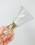 Rare Midcentury Swedish hand made citrine liqueur glasses with short stem