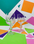 MCM short stem Bohemian fine crystal wine glasses