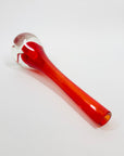 MCM red sommerso glass single stem vase