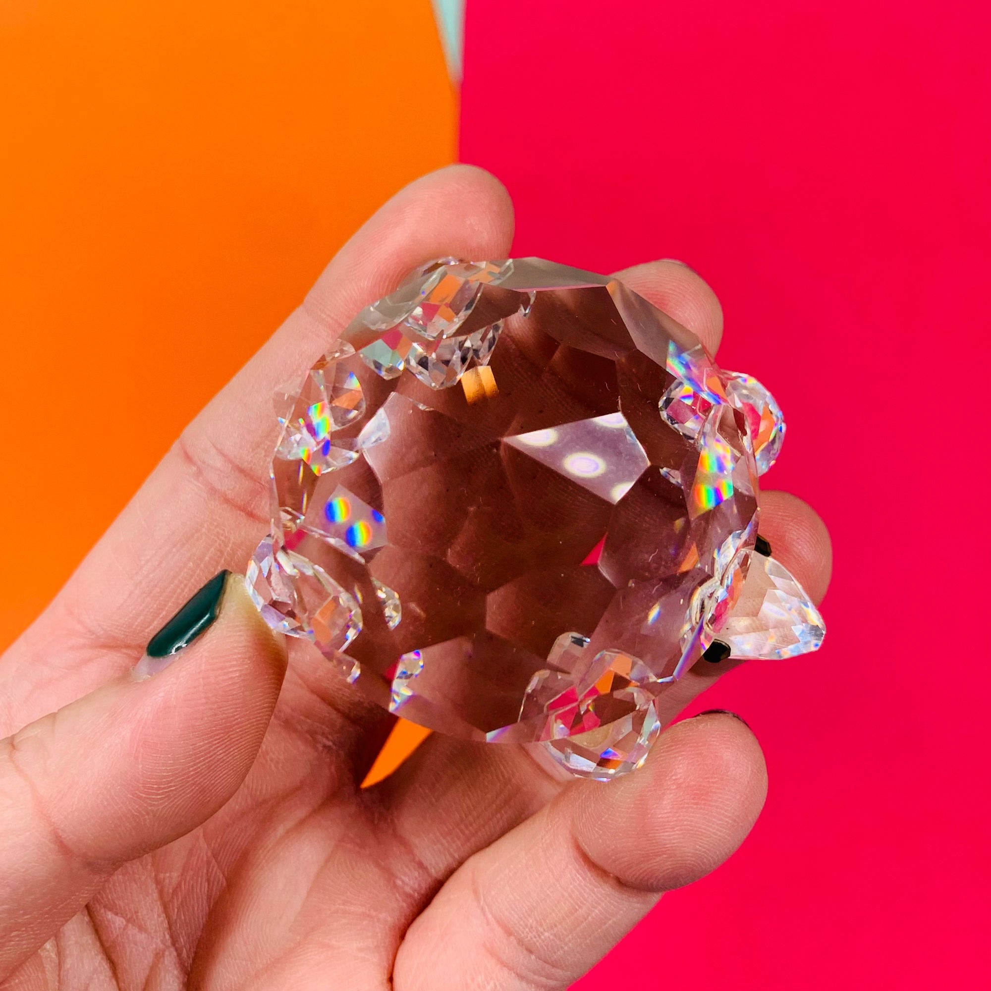 Vintage miniature Swarovski crystal turtle