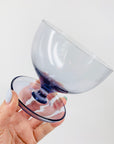 Midcentury purple glass coupe/dessert bowls