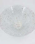 Vintage hand painted speckles satin glass salad bowl