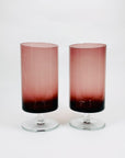 1960s AMETHYST FOOTED HIGHBALL GLASSES