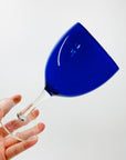 MCM cased cobalt blue wine/cocktail glasses