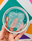 Rare vintage French Durand pressed satin glass pin dish/coaster