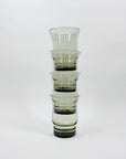 Rare MCM grey glass water tumblers