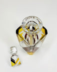 Extremely extremely rare antique Art Deco ruby & gold enamel glass decanter set by Karl Palda
