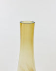 Stunning vintage Czech hand made gold brown mottled glass bottle vase
