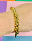 Vintage 18K gold plated belcher bracelet