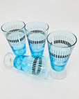 70s JAPANESE FOOTED HIGHBALL GLASSES