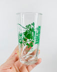 Midcentury Cobb & Co horse & stagecoach green glass tumblers