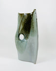 Extremely rare hand made Japanese Midcentury modernist pottery ikebana vessel