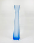 MCM hand made blue satin glass vase