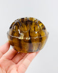 Antique Davidson glass float vase with matching glass flower frog
