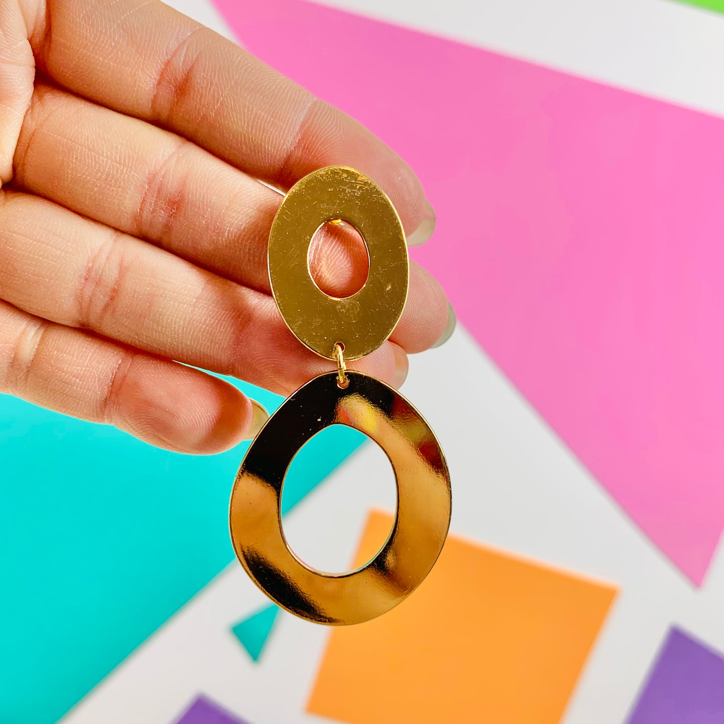 1970s costume figure 8 drop earrings