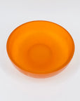 Extremely rare Midcentury Italian orange satin glass canister with minaret lid
