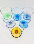 MCM harlequin glass coupe/dessert bowls
