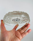Antique Lalique Dahlia frosted glass lidded box