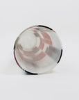 Extremely rare 1940s Baus Haus cased white black and ruby enamel cylinder glass vase by Karl Palda