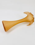 Extremely rare antique Art Nouveau peach satin glass small palm vase
