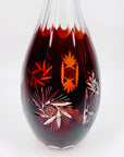Extremely rare antique cut cameo Hock harlequin crystal wine glasses starburst pattern