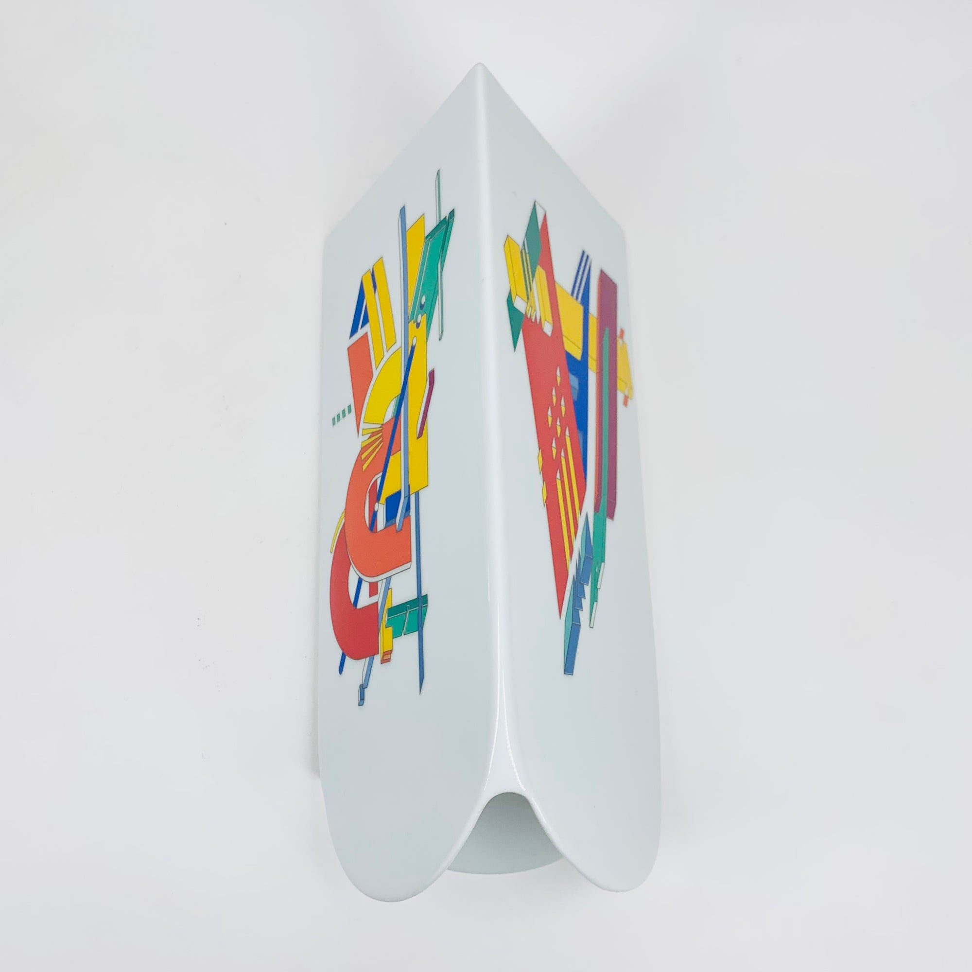 1980s Memphis Rosenthal Studio Line happiness porcelain vase by Morandini