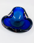 Stunning and rare MCM Murano cobalt blue glass ashtray