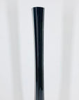 Very tall midcentury black glass vase