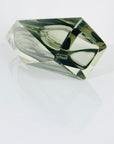 MCM grey faceted Murano sommerso glass vase by Mandruzatto