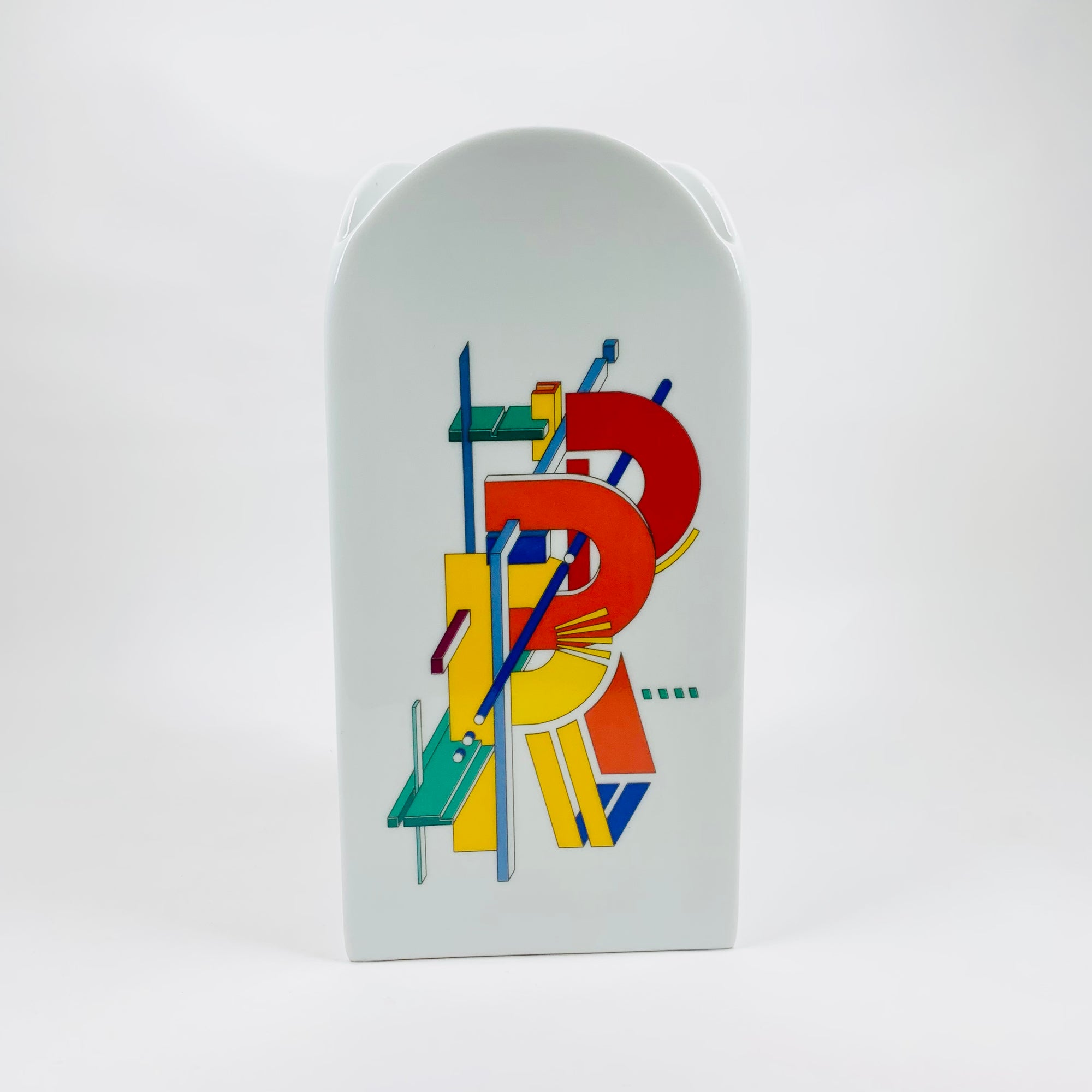 1980s Memphis Rosenthal Studio Line happiness porcelain vase by Morandini