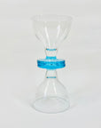 1980s blue round base glass goblets