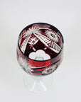 Antique hand cut cameo hock crystal wine glasses