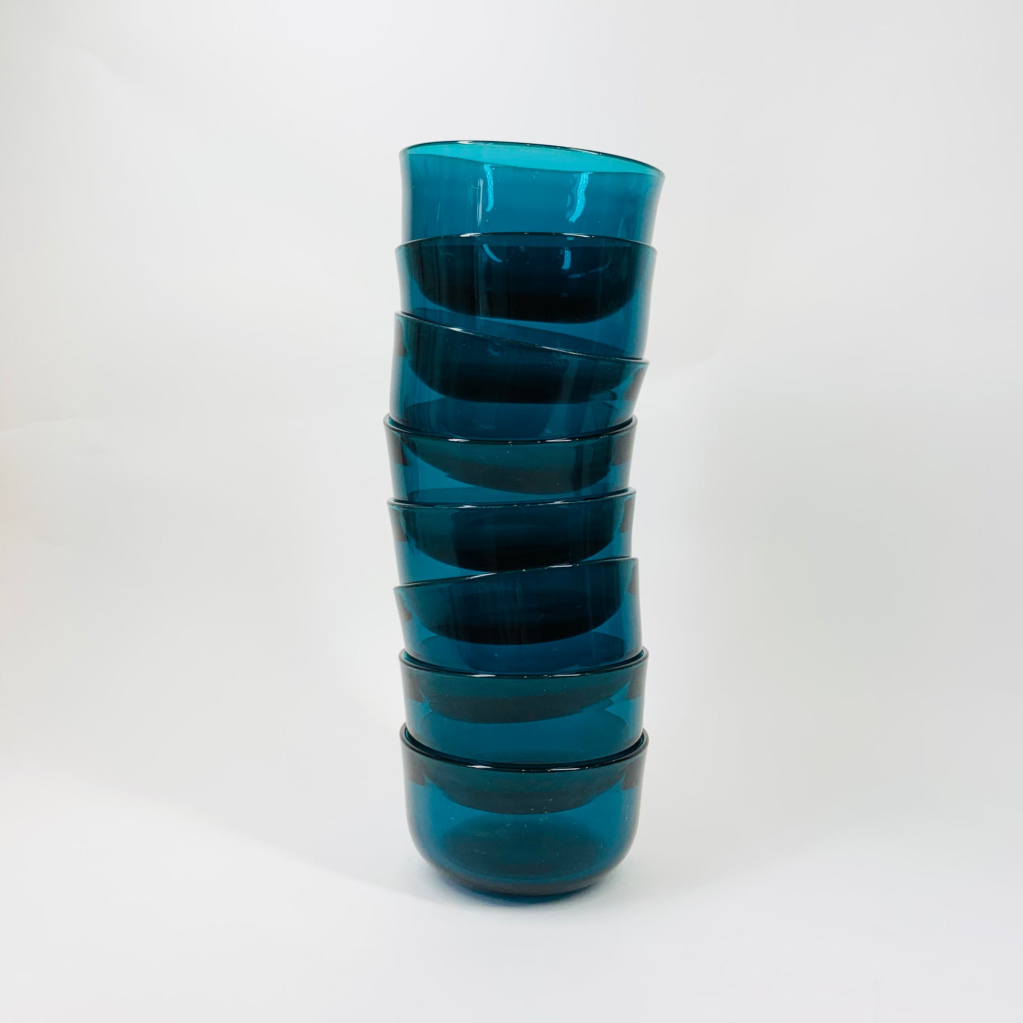 ANTIQUE PEACOCK GLASS DESSERT BOWL