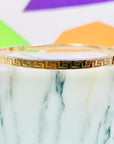 Vintage silver and 9K bangle with Greek design