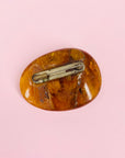 Antique natural amber brooch
