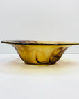 Antique Davidson glass float vase with matching glass flower frog