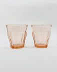 MCM pink glass tumblers