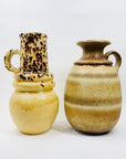 Midcentury hand made West German brown pottery jug/vase