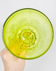 Antique hand cut cameo hock crystal wine glasses
