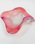 Extremely rare hand made Space Age pink opalescent bowl