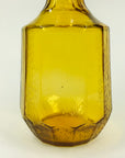 Midcentury glass oil carafe with plastic lid