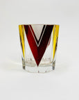 Extremely extremely rare antique Art Deco ruby & gold enamel glass decanter set by Karl Palda