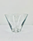 1980s Krosno Poland clear glass bowl with control bubble base