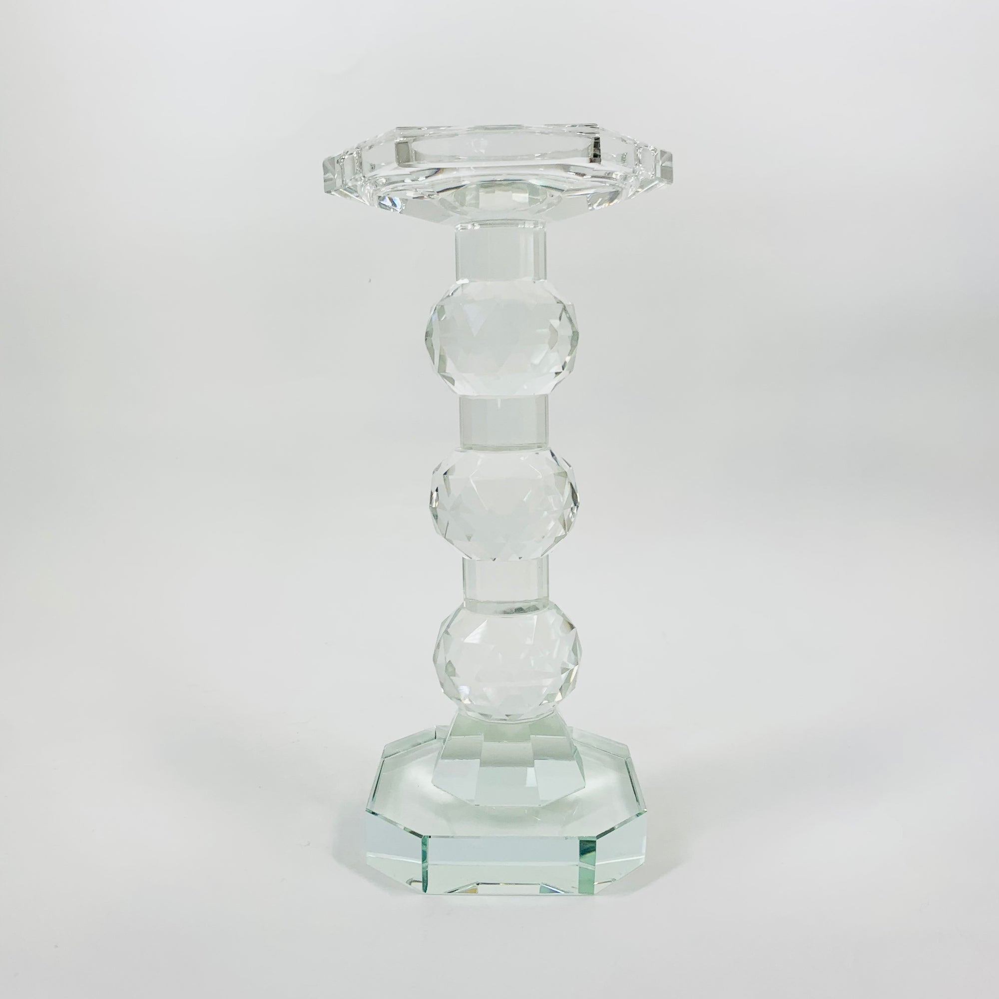 Vintage cut crystal candle holder