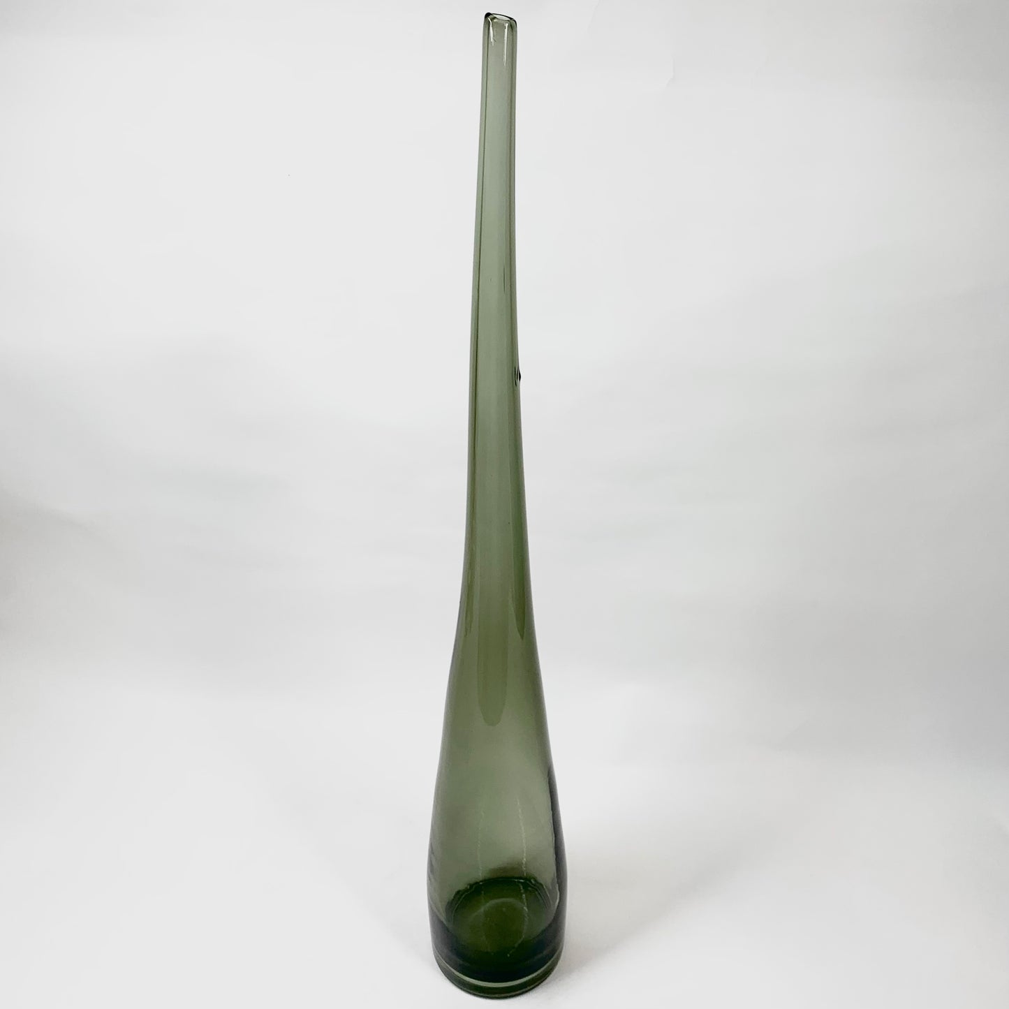 Retro hand made glass bottle vase