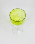 Antique hand cut cameo hock crystal wine glasses