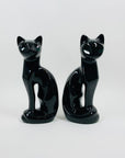 VINTAGE BLACK PORCELAIN CAT