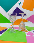 Antique hand cut Stuart crystal cordial glasses