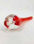 MCM red sommerso glass single stem vase